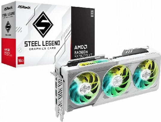 ASRock Radeon RX 9070 XT 16GB GDDR6 Steel Legend
